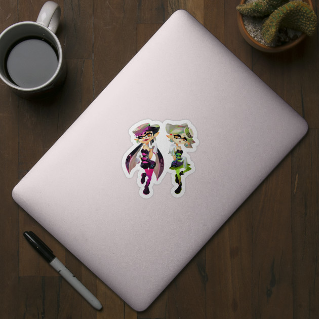 Squid Sisters Splatoon Sticker Teepublic 6916